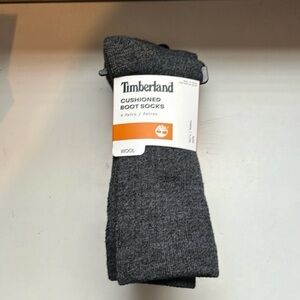 New Timberland Socks Men’s 4 Pair Gray Wool Cushioned Casual Outdoors Boot Socks